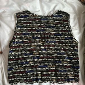 Plissé Vintage Cropped Tank 💙